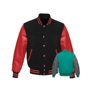 Varsity Leather Sleeve Jacket
